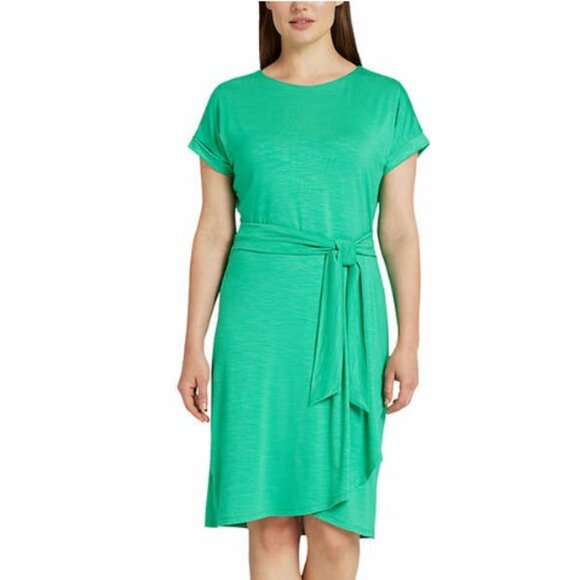 Chaps ladies crewneck knit dress - Green - Sz. Small - Picture 1 of 3